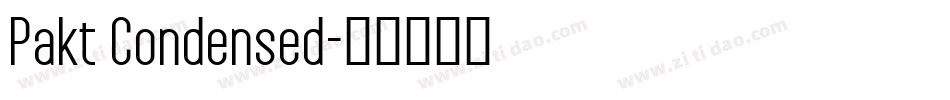 Pakt Condensed字体转换